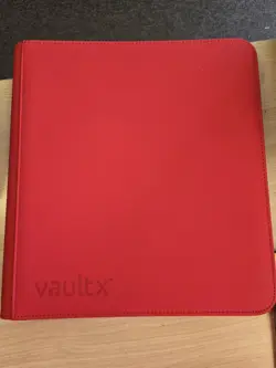 Vault X Red Card Binder 12-Pocket Exo-Tec® Zip - Side-loading, Holds 480 Cards - Image 1