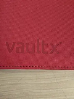 Vault X Red Card Binder 12-Pocket Exo-Tec® Zip - Side-loading, Holds 480 Cards - Image 2