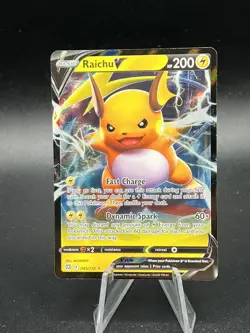 Pokemon TCG Raichu V SWSH Brilliant Stars 045/172 Ultra Holo Rare Card NM GS1 - Image 1