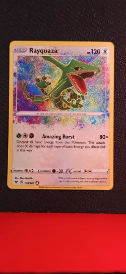 Pokemon Rayquaza Card 138/185 Vivid Voltage, Near Mint/Mint (NM-M) - Image 1