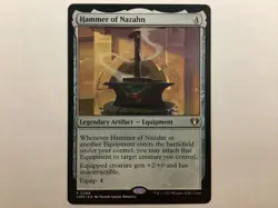 MTG Commander Masters HAMMER OF NAZAHN NM (0136) Graded Power - Image 1