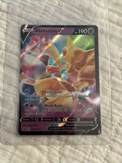 Pokemon TCG 2021 Alakazam V Sword & Shield Promo SWSH083 NM-Mint Black Star - Image 1