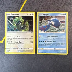Swirl !!! Rayquaza SWSH029 Holo Sword & Shield Black Star Promo Kyogre Pokemon - Image 1