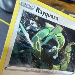 Swirl !!! Rayquaza SWSH029 Holo Sword & Shield Black Star Promo Kyogre Pokemon - Image 5