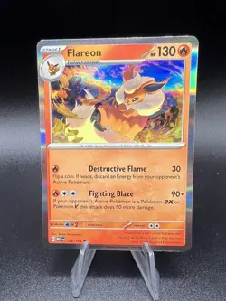 Holo Flareon 136/165 Rare Scarlet and Violet 151 Pokemon TCG - Image 1