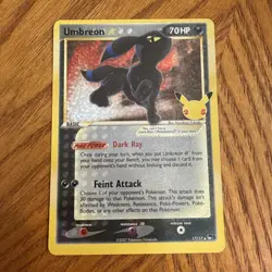Pokemon TCG Umbreon Gold Star 17/17 Celebrations Classic Collection NM Condition - Image 1