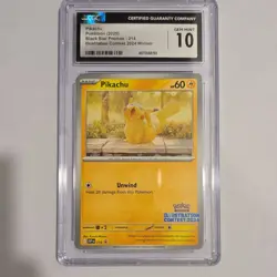 Pokemon CGC 10 Pikachu Illustration Contest Winner Promo 214 Scarlet & Violet - Image 1