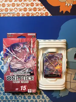 ONE PIECE TCG: Edward Newgate (RED) STARTER DECK (ST-15) No PRB pack. Deck Only - Image 1