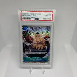 2025 ONE PIECE OP13 058 CARRYING ON HIS WILL MONKEY D LUFFY TREASURE RARE PSA 10 - Image 1