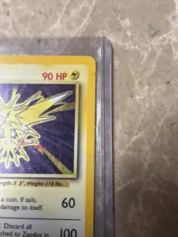 Pokemon TCG Zapdos Base Set Holo Rare Card 1999 Unlimited, 16/102, Vintage WOTC - Image 2