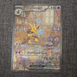 Pokemon Alakazam EX Full Art Holo 201/165 Scarlet & Violet 151 310 HP Card - Image 1