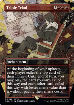 Triple Triad BORDERLESS Final Fantasy Magic MTG NM - Image 1