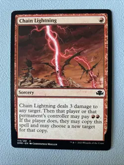Chain Lightning - Dominaria Remastered - MTG NM 113 - Image 1