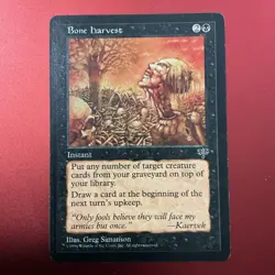 1996 Bone Harvest Mirage Magic the Gathering MTG Common LP - Image 1