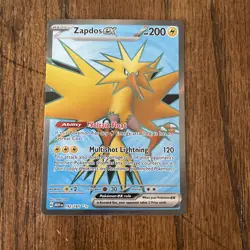 Pokemon TCG Zapdos EX Ultra Rare Holo Card S&V 151#192/165 - Image 1