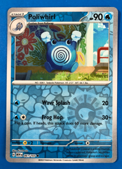 Poliwhirl Reverse Holo NM 061/165 Scarlet & Violet 151 Pokemon Card - Image 1