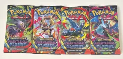 Pokemon PHANTASMAL FLAMES Booster Pack Lot / Bundle Art Set 4 Packs New Sealed - Image 1
