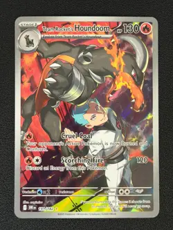 Team Rocket’s Houndoom 191/182 IR NM Destined Rivals Pokemon SV - Image 1