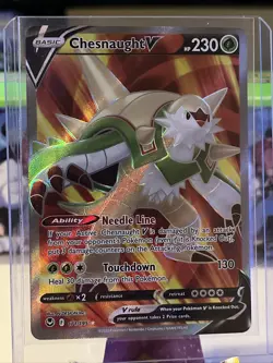 Pokemon TCG Chesnaught V (Full Art) Sword & Shield - Silver Tempest 171/195 NM - Image 1