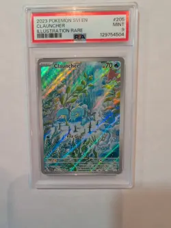 2023 POKEMON SVI EN-SCARLET & VIOLET ILLUSTRATION RARE #205 CLAUNCHER PSA 9 MINT - Image 1