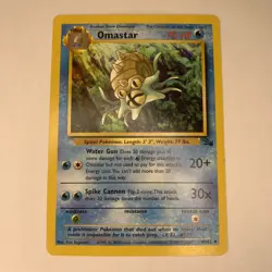 Pokemon TCG Omastar Fossil 40/62 Regular MP - Image 1