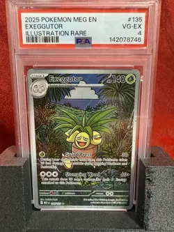 2025 Pokemon Mega Evolution Exeggutor #135/132 Illustration Rare PSA 4 - Image 1