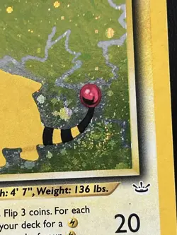 Ampharos Holo WITH SWIRL!! Rare Unlimited Neo Revelation 01/64 Pokemon - Image 5