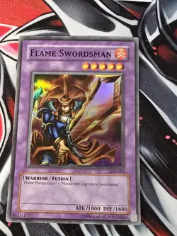 Yuguoh! Flame Swordsman - LOB-003 - Super Rare - Unlimited Edition - MP - Image 1