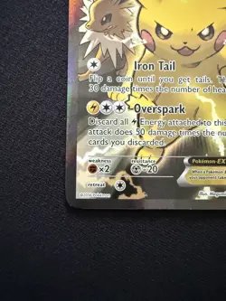 Pikachu EX XY124 Black Star Promo Full Art Holo 2016 LP Pokemon Card - Image 5