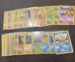 Complete Base Set Commons Vintage Pokemon Cards - good LP - Image 1