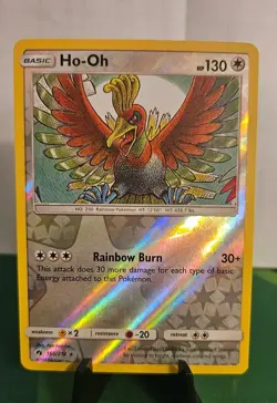 Ho-Oh 160/214 Sm-Lost Thunder Reverse Holo Rare Pokemon Card - Image 1