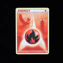Pokemon TCG Fire Energy 116/123 Heart Gold Soul Silver Regular Ho-Oh Card - Image 1