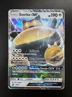Snorlax GX SM05 Black Star Promo Sun & Moon Pokemon TCG Card 2016 MP - Image 1