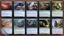 Lot of 10 Big Green Wurm Creatures NM English Magic Group MTG Wurm Deck Building - Image 1