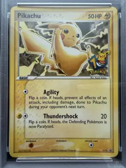 Pokemon Pikachu 012 Black Star 10th Anniversary Journey Across America PSA 8 - Image 2
