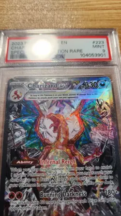Pokemon Charizard ex 223/197 SV03 Obsidian Flames SAR Holo English PSA 9 - Image 4