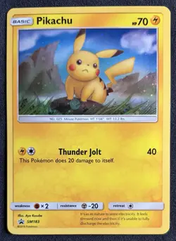 Pokemon SM Black Star Promo SM183 Pikachu Promo Holo - Image 1