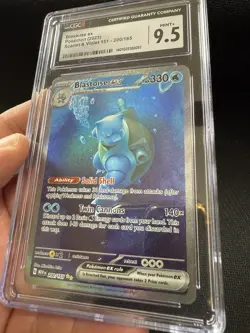 Pokemon TCG Blastoise EX Sir Scarlet & Violet 151 English Alt Art CGC 9.5 - Image 1