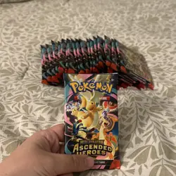 Pokemon TCG Ascended Heroes (x20) Booster Pack Lot SEALED IN HAND - Image 1