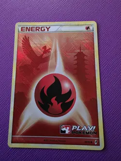Fire Energy - (Play! Pokemon) 89/95 League Call of Legends Holo (Ho-Oh) - Image 1