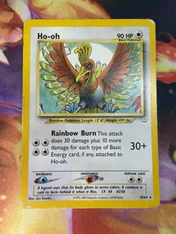 Ho-oh 18/64 HP-DMG Non Holo Neo Revelation 2000 WoTC Pokemon TCG - Image 1