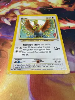 Ho-oh 18/64 HP-DMG Non Holo Neo Revelation 2000 WoTC Pokemon TCG - Image 2