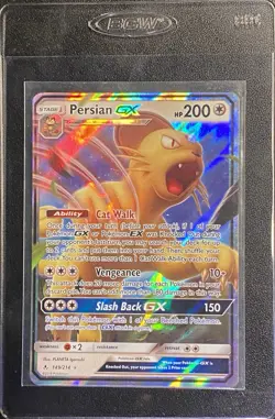 Persian GX UR 149/214 Pokemon TCG S&M Unbroken Bonds Full Art Ultra Rare Holo NM - Image 4