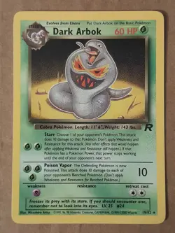 Pokemon Dark Arbok 19/82 Team Rocket LP-NM See Pictures - Image 1