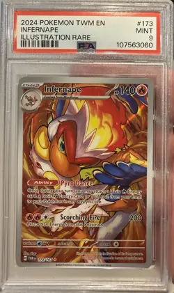 Infernape 173/167 - Twilight Masquerade - Graded PSA 9 - MINT - Pokemon - Image 1