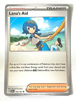 Lana’s Aid 155/167 Uncommon Twilight Masquerade Pokemon Pack Fresh Near Mint NM - Image 1