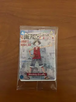 One Piece Monkey.D.Luffy US Voyage College Basketball Promo Card - SEALED - Image 1