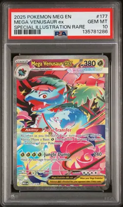 PSA 10 MEGA VENUSAUR ex 177/132 | Mega Evolution Full Art Graded Pokemon Card - Image 1