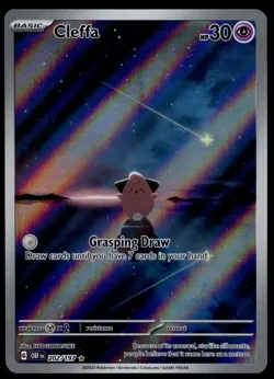 Pokemon Cleffa Illustration Rare Full Art Holo Card Obsidian Flames 202/197 NM - Image 1