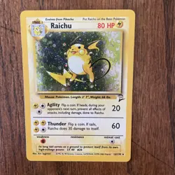 Riachu Base Set Series 2 Pokemon Card Holographic Rare 16/130 - Image 1